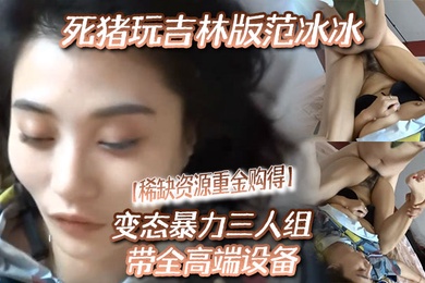 稀缺资源重金购得变态暴力三人组带全高端设备死猪玩吉林版范冰冰