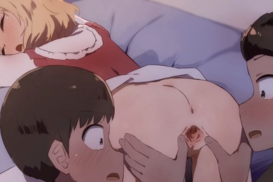 小学生学习结束后孩子们第一次体验熟睡的桃花