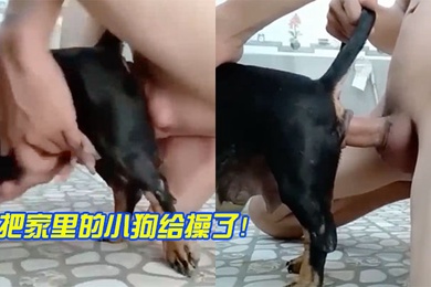 把家里的小狗给操了