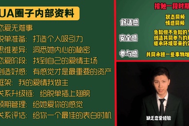 教学课件PUA圈子内部资料从朋友圈打造到如何让妹子爱上你心理专家进化心理学-社交力学-女性心理学-两性心理学专业打造