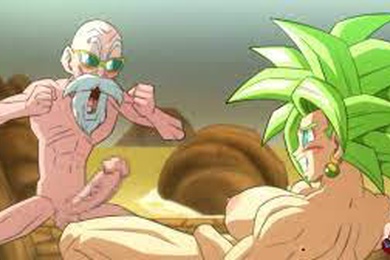 七龙珠龟仙人向大家展示了他巨大的鸡巴人老鸡巴不老